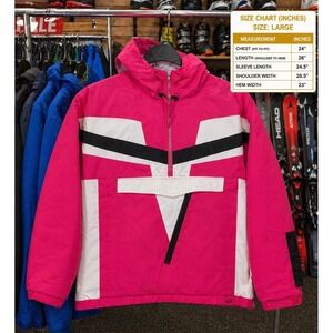 Vintage Obermeyer Gore Tex Jacket Men's Large Pink Ski Snow Vintage Retro 80's